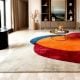 Handcrafted Abstract Color Block Luxury Living Room Rug
